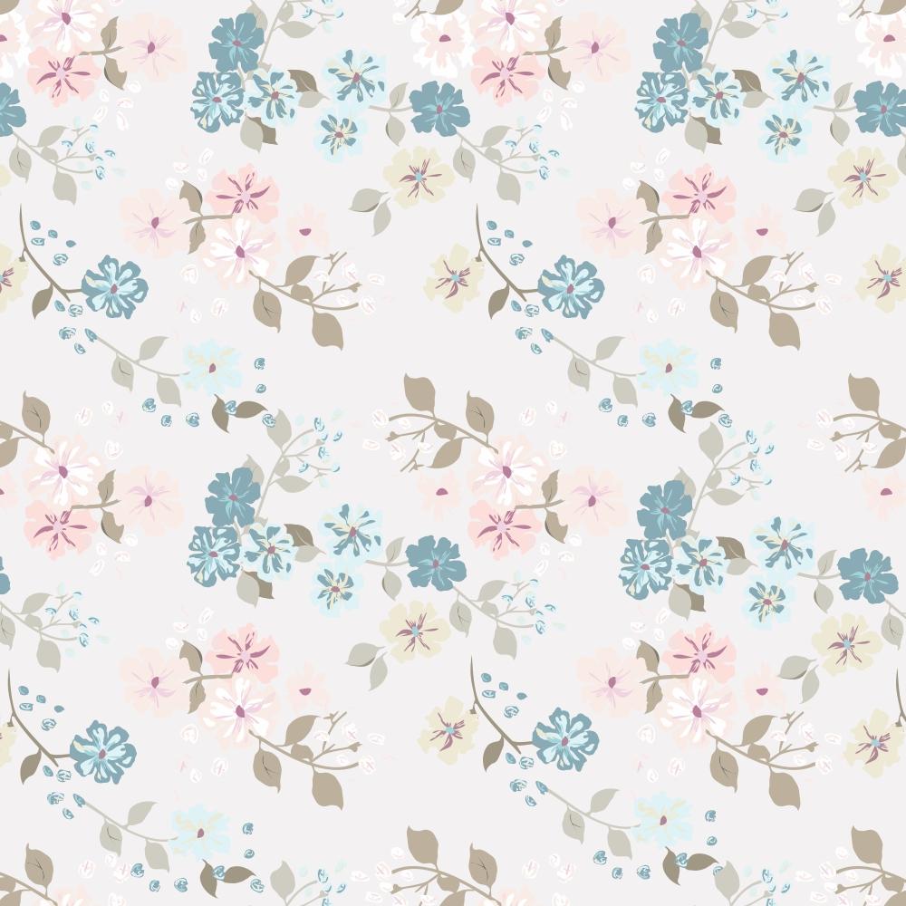 Papel de parede Floral Delicado e Clássico