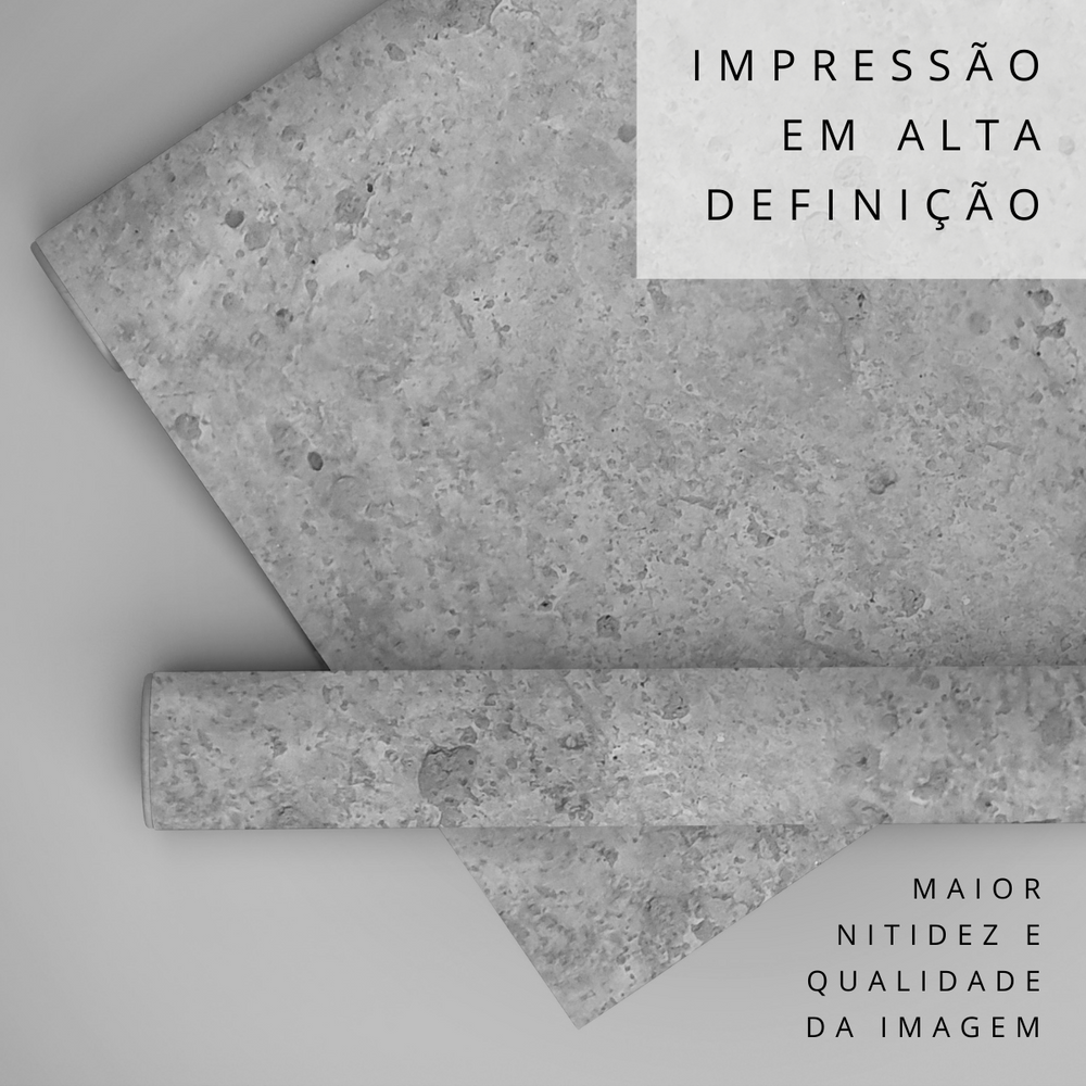 Papel de Parede Adesivo Efeito Concreto Rústico
