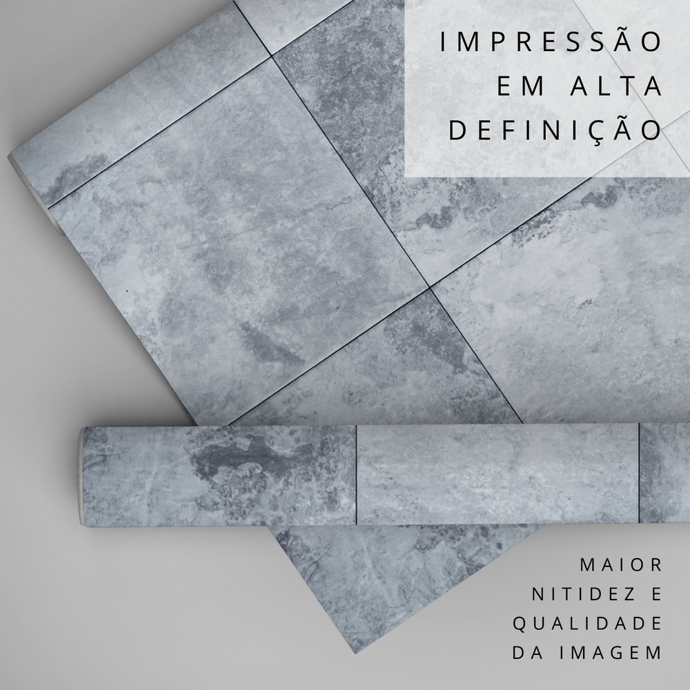 Papel de Parede Azulejo Cinza