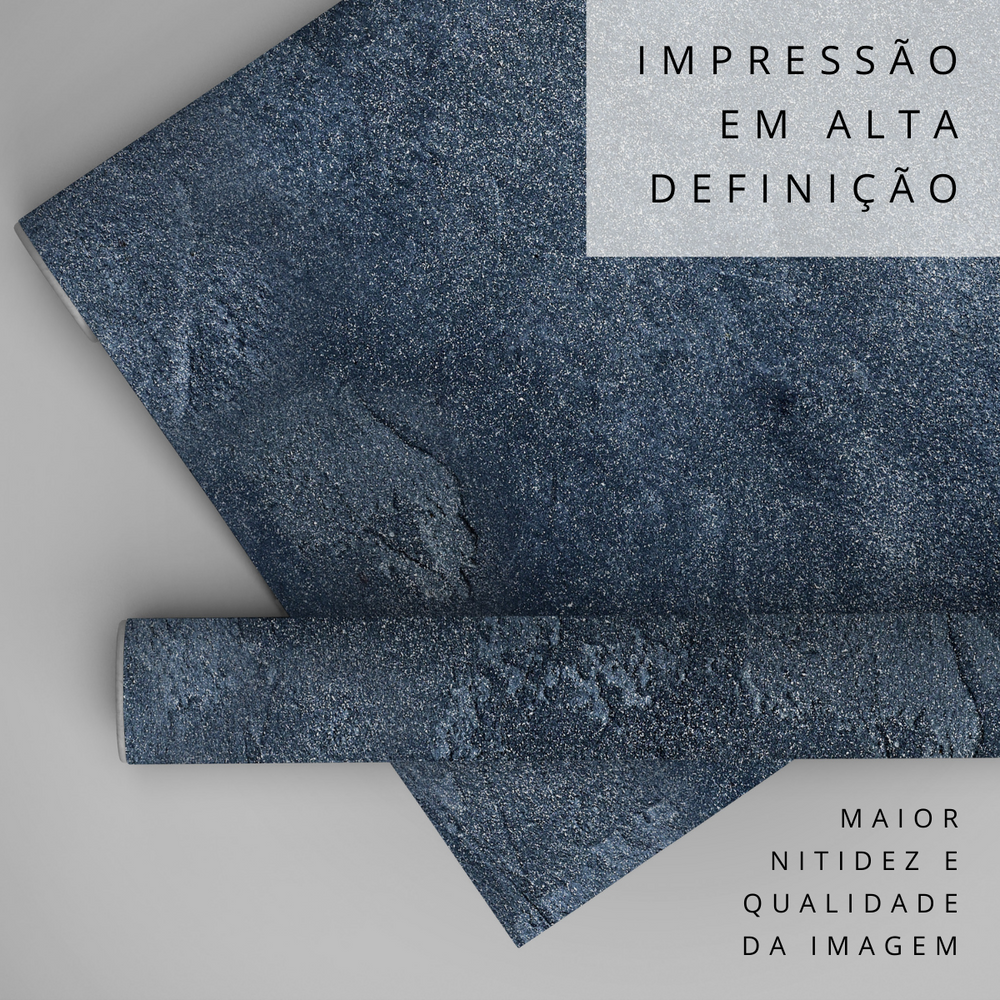 Papel de parede Cimento Queimado Azul