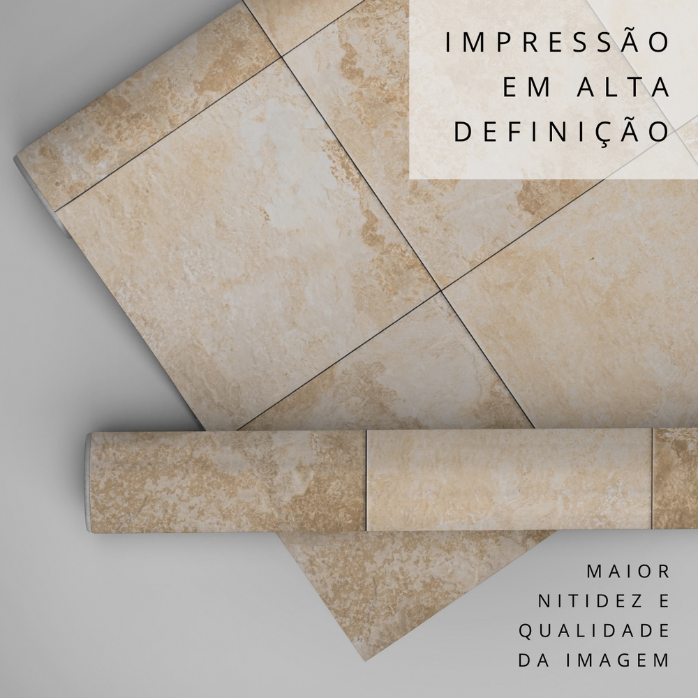 Papel de Parede Azulejo Laranja