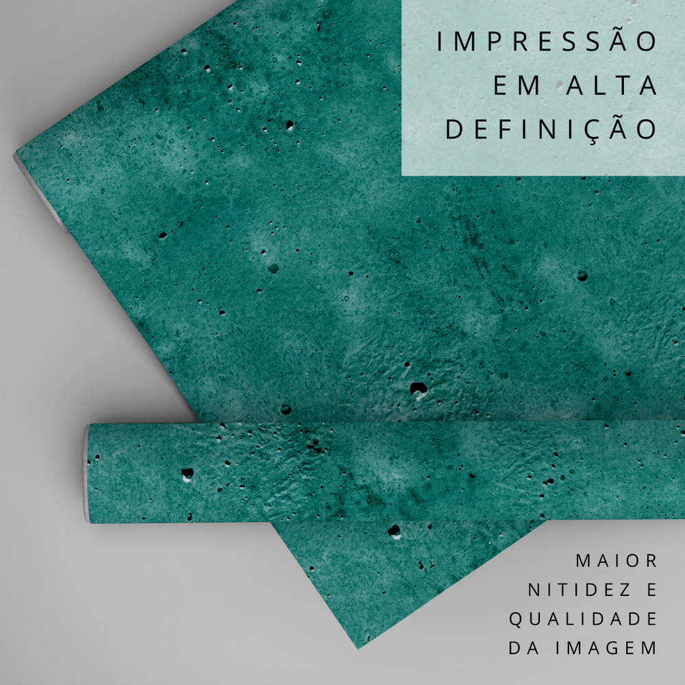 Papel de Parede Adesivo Imita Cimento Rústico Verde