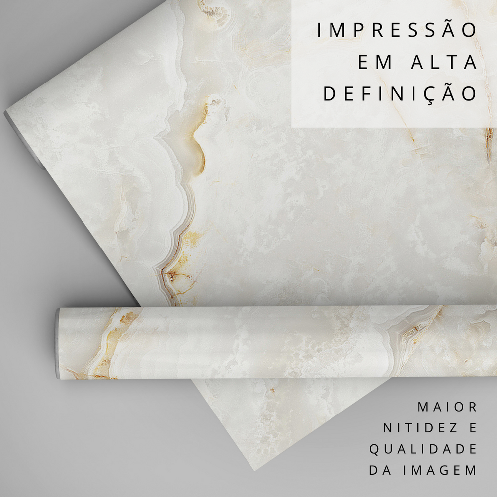Papel de Parede Adesivo Marmorado Onix Bege