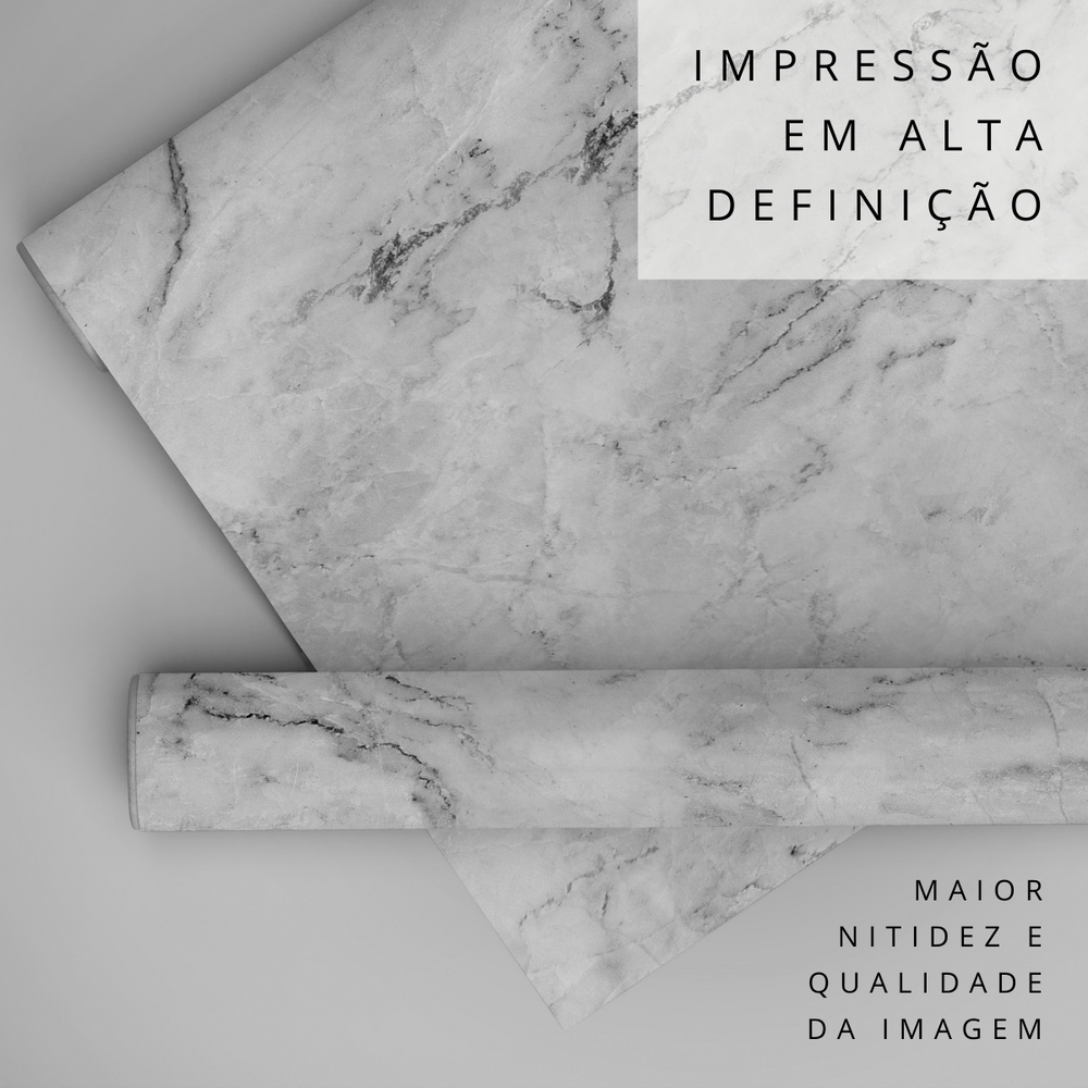 Papel de Parede Adesivo Mármore Cinza Carrara