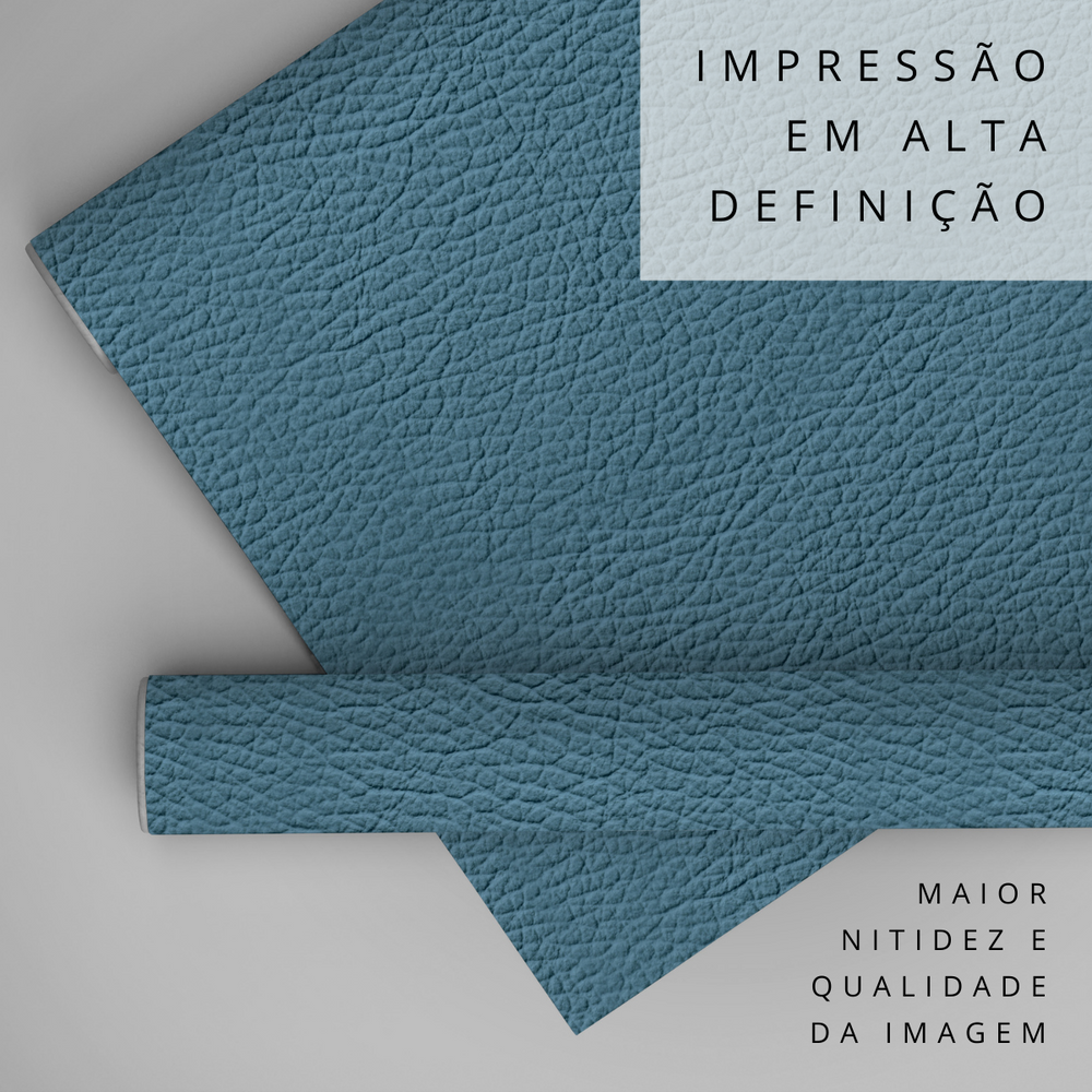 Papel de Parede Que Imita Couro Azul