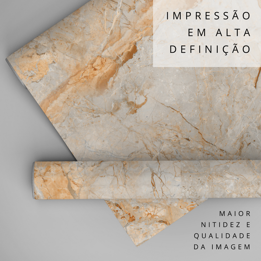 Papel de Parede Adesivo Mármore Onyx Laranja