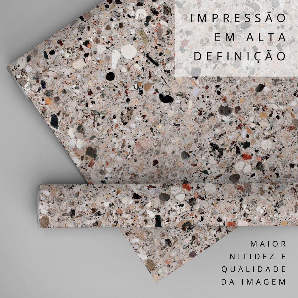 Papel de Parede Adesivo Efeito Granito Colorido