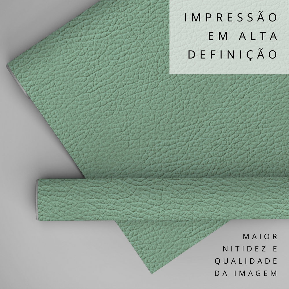 Papel de Parede Que Imita Couro Verde Bebê