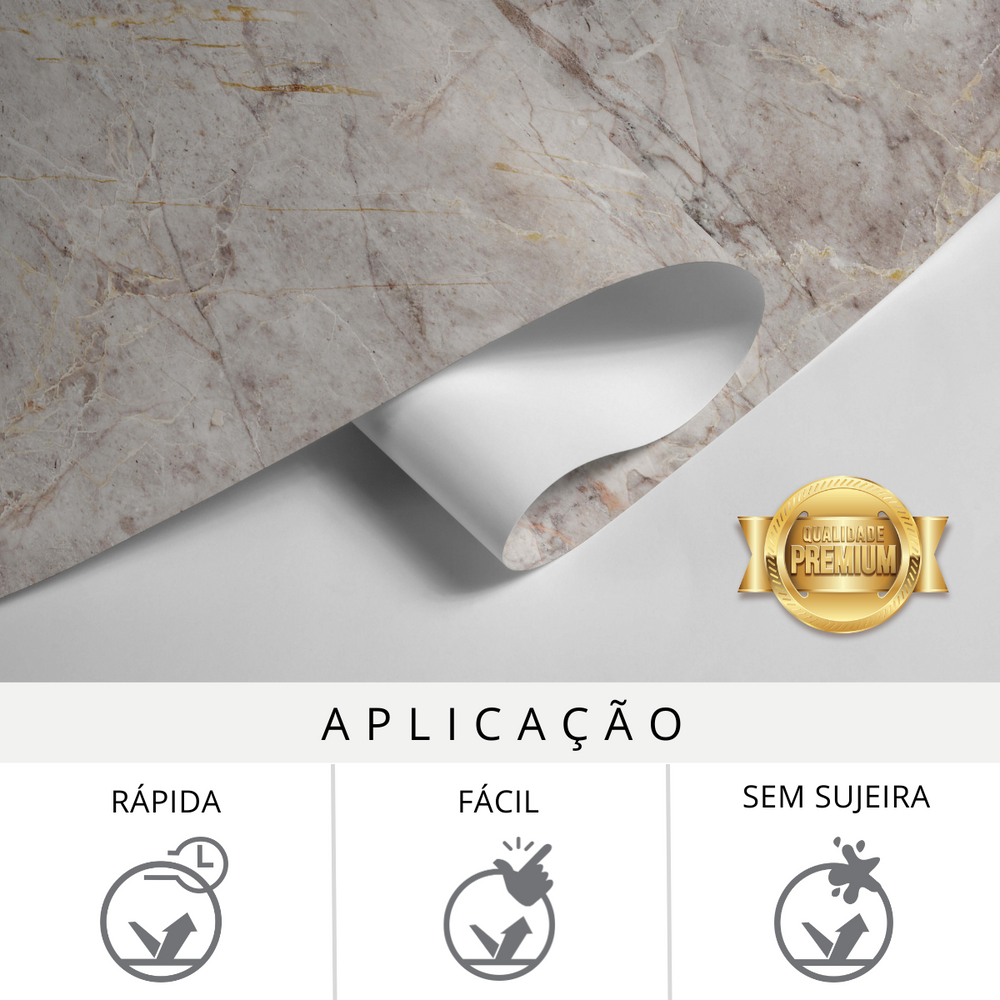 Papel de Parede Adesivo Mármore Natural Cinza