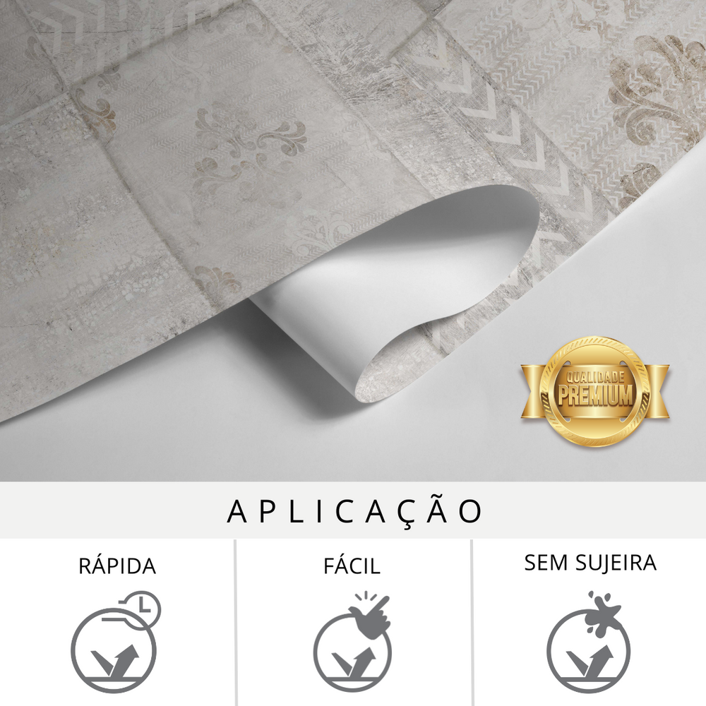 Papel de Parede Azulejo Mosaico Vintage Contempôraneo
