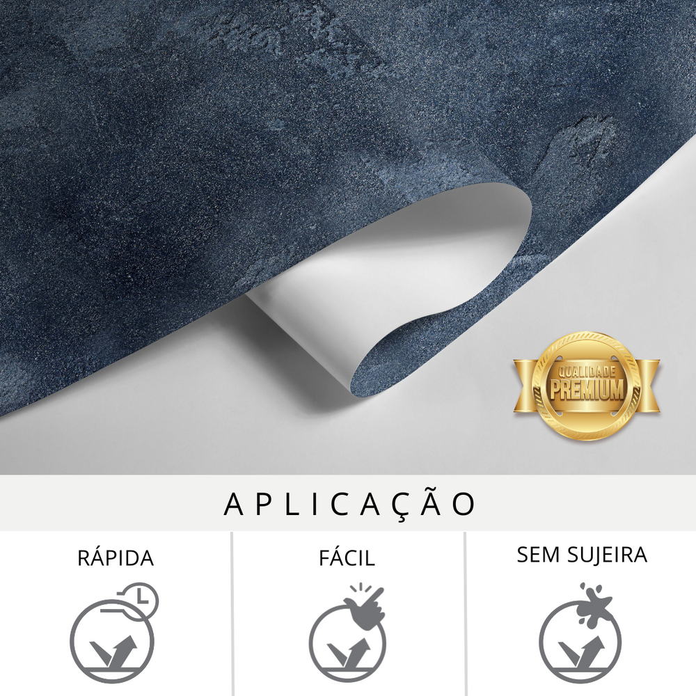 Papel de parede Cimento Queimado Azul