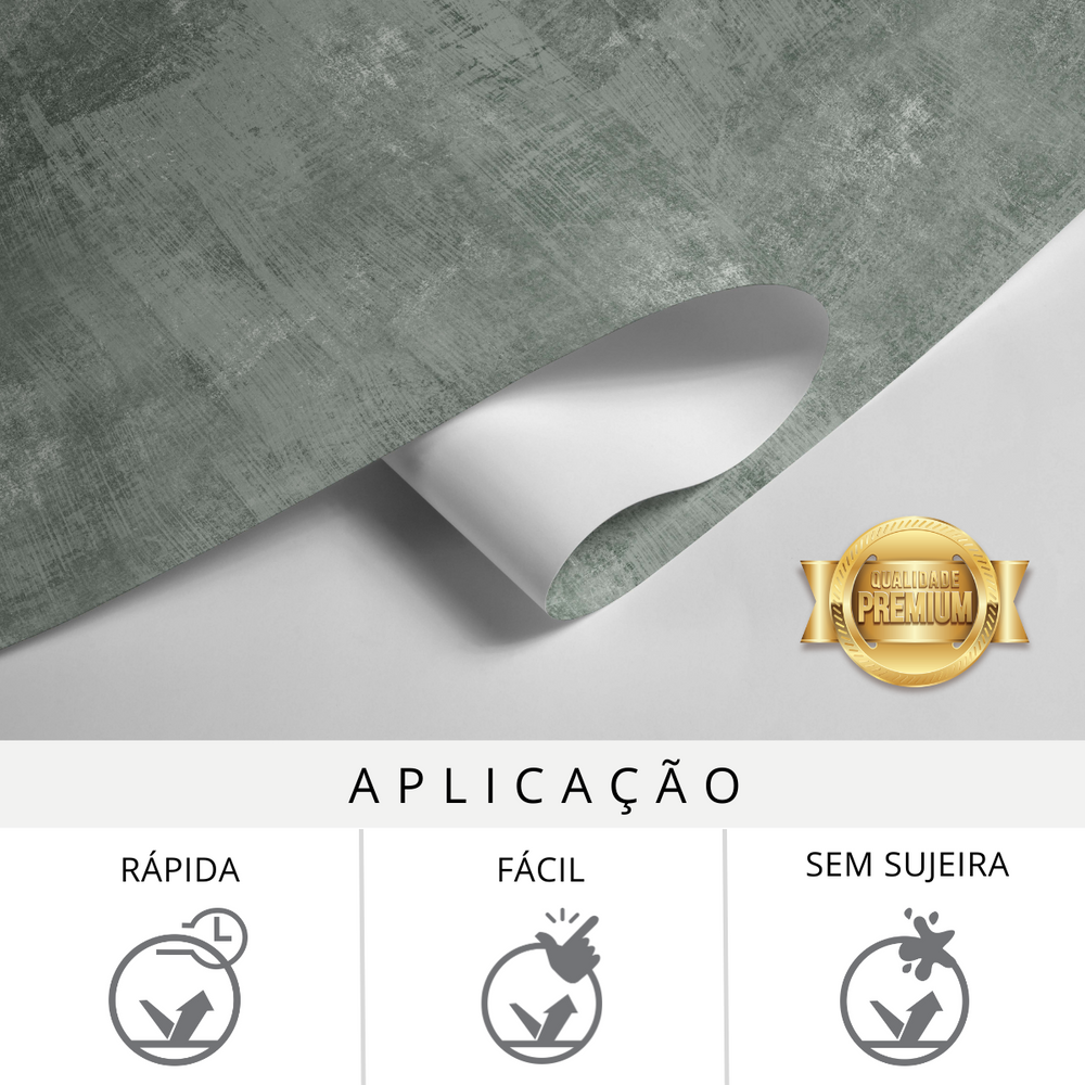 Papel de parede Concreto Rústico Verde