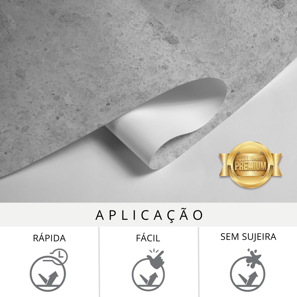 Papel de Parede Adesivo Efeito Concreto Rústico