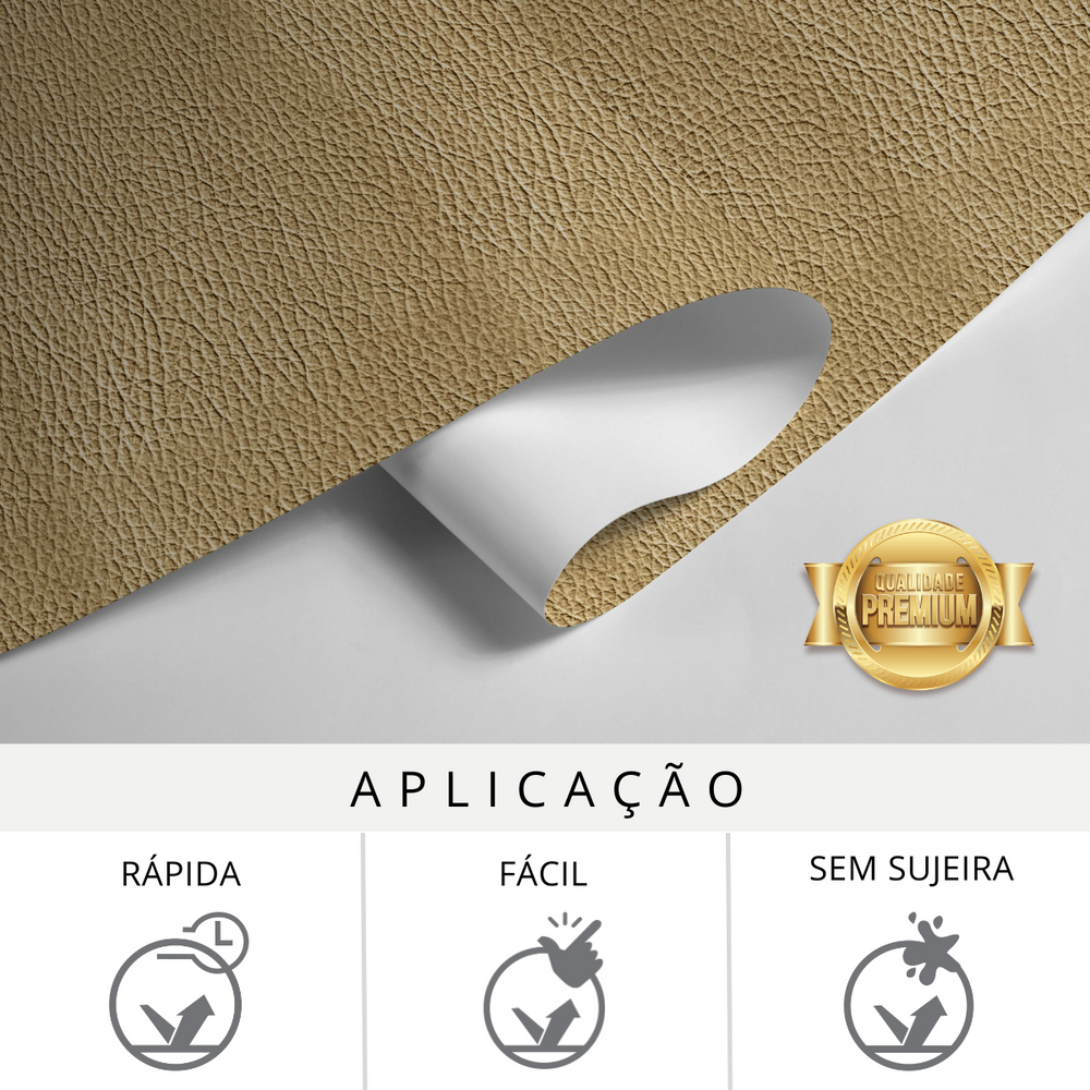 Papel de Parede Que Imita Couro Amarelo
