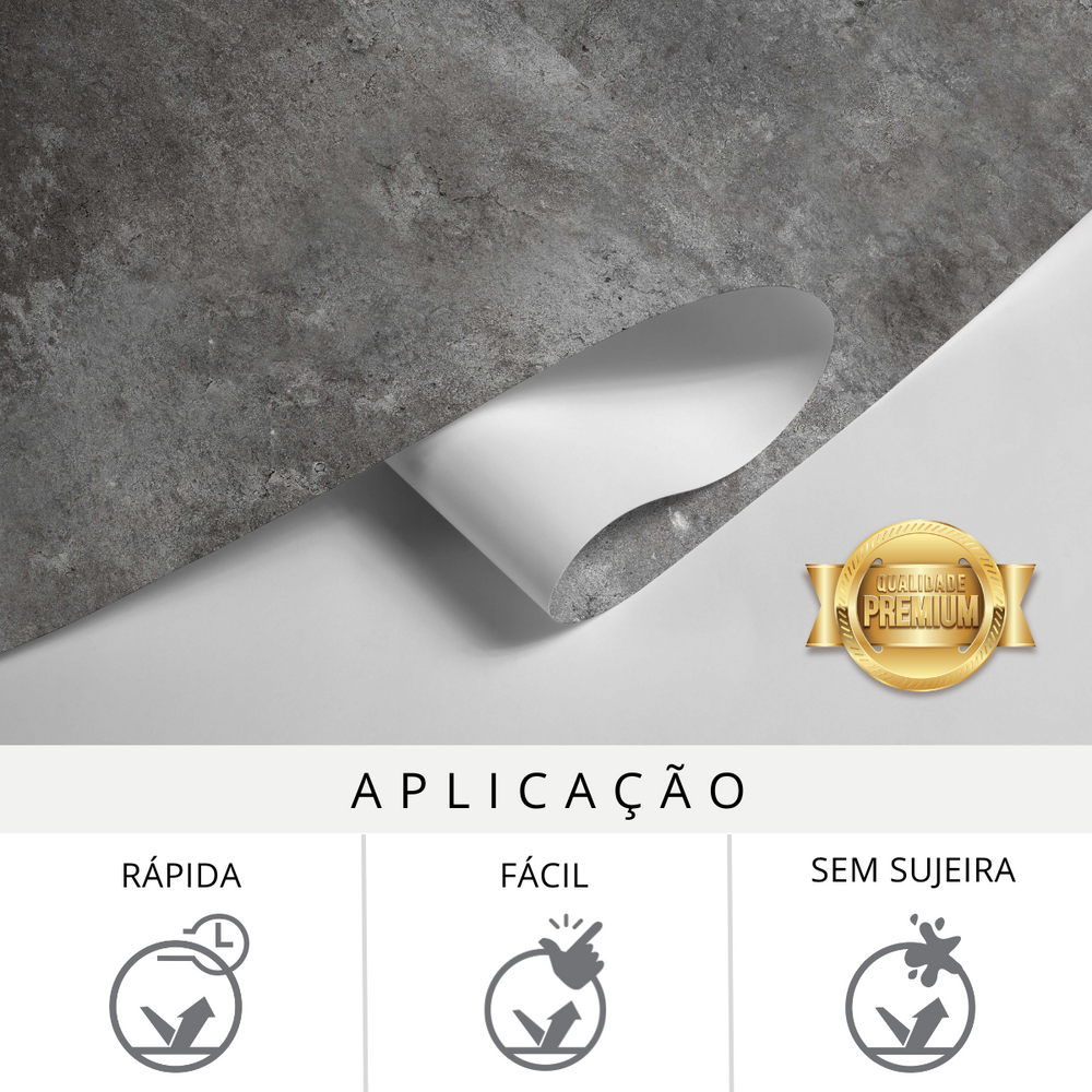 Papel de parede Concreto Rústico Preto