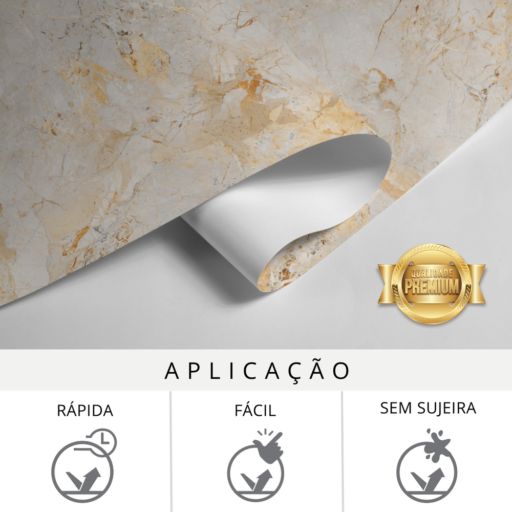 Papel de Parede Adesivo Mármore Onyx Laranja