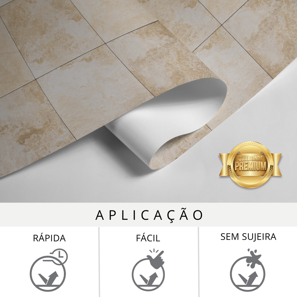 Papel de Parede Azulejo Laranja