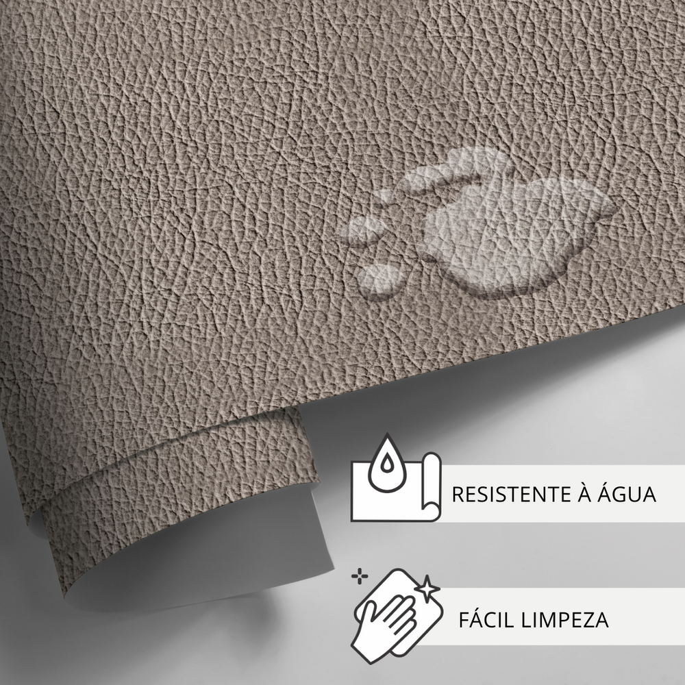 Papel de Parede Que Imita Couro Marrom Claro