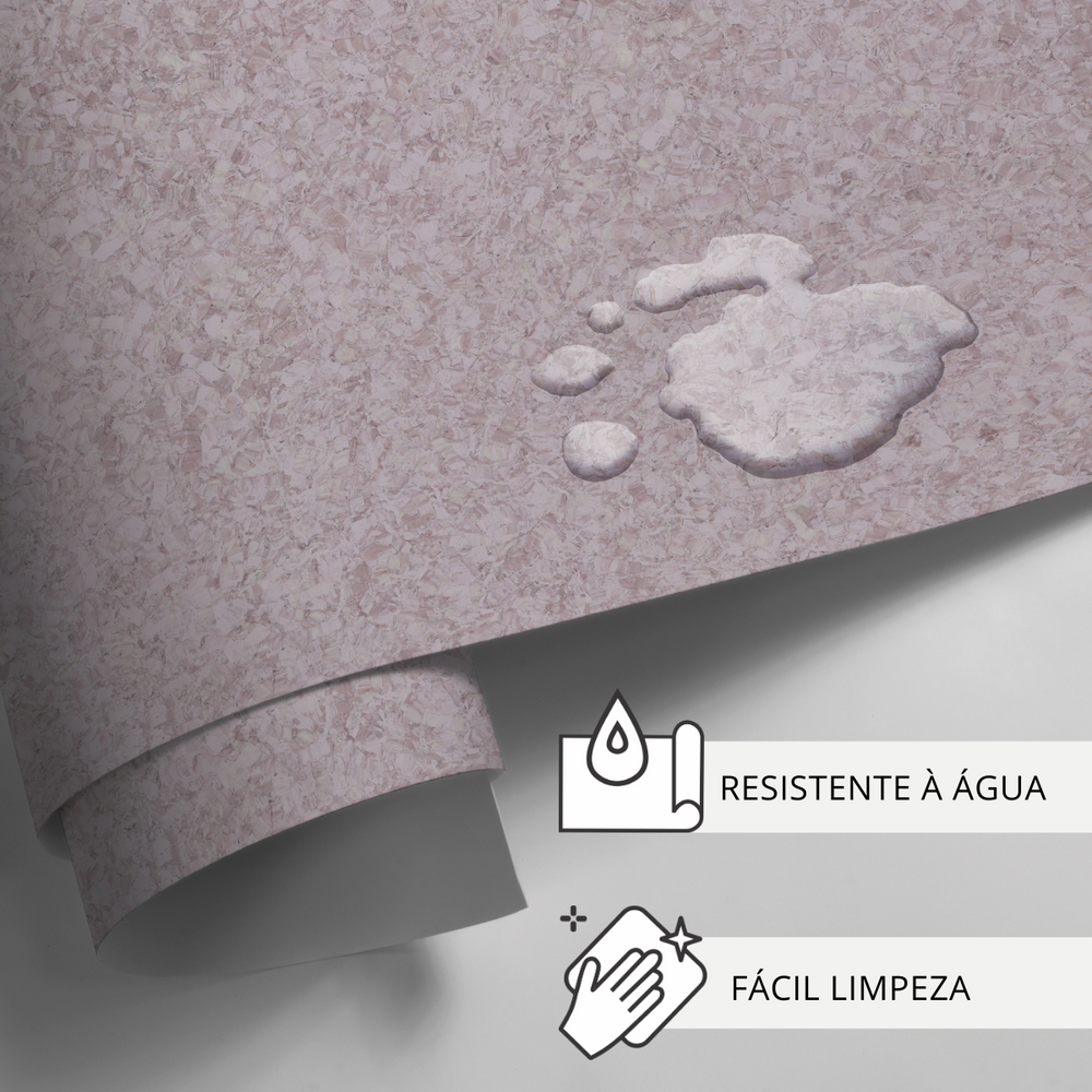 Papel de Parede Adesivo Efeito Textura Granito Rosa