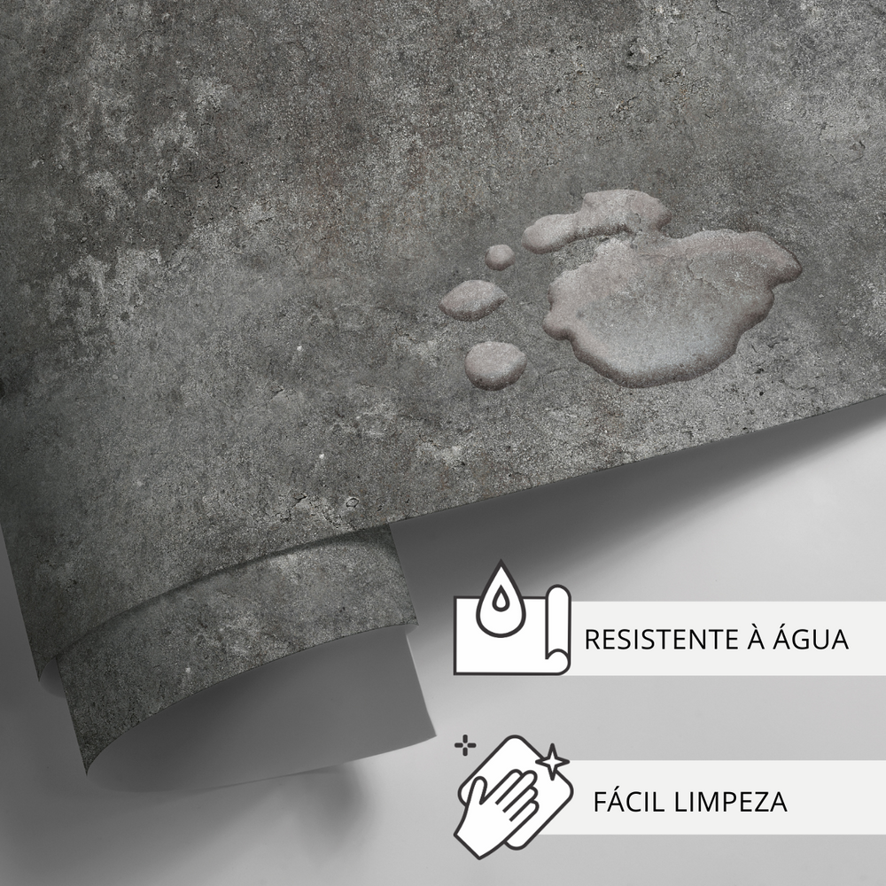 Papel de parede Concreto Rústico Preto
