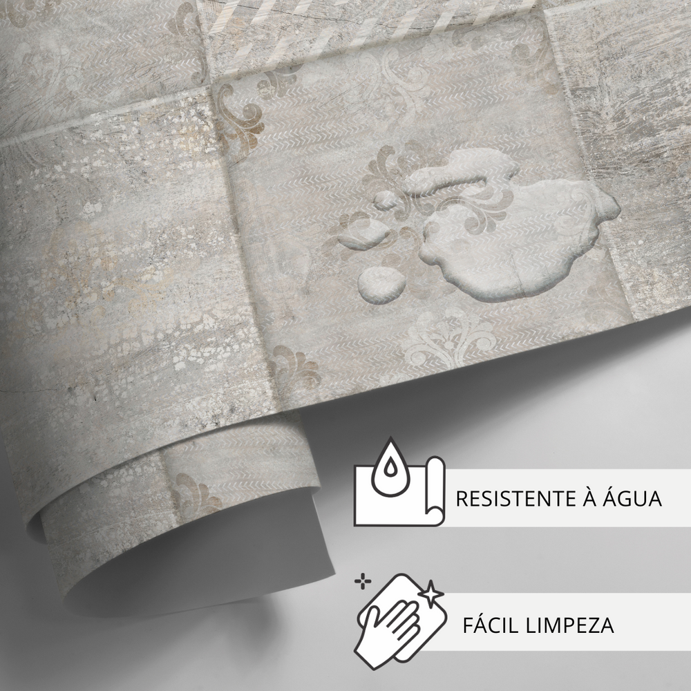 Papel de Parede Azulejo Mosaico Vintage Contempôraneo
