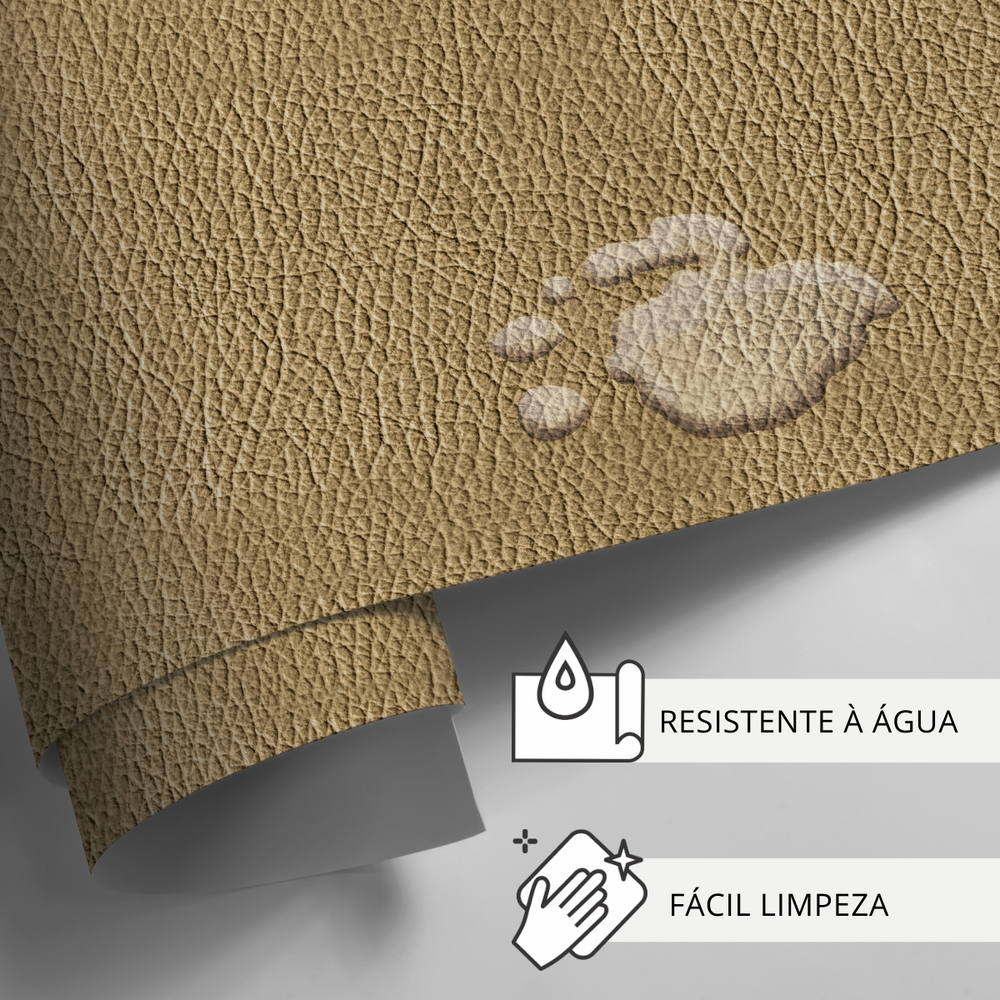 Papel de Parede Que Imita Couro Amarelo