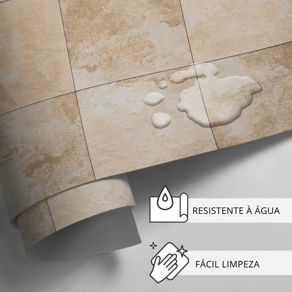 Papel de Parede Azulejo Laranja