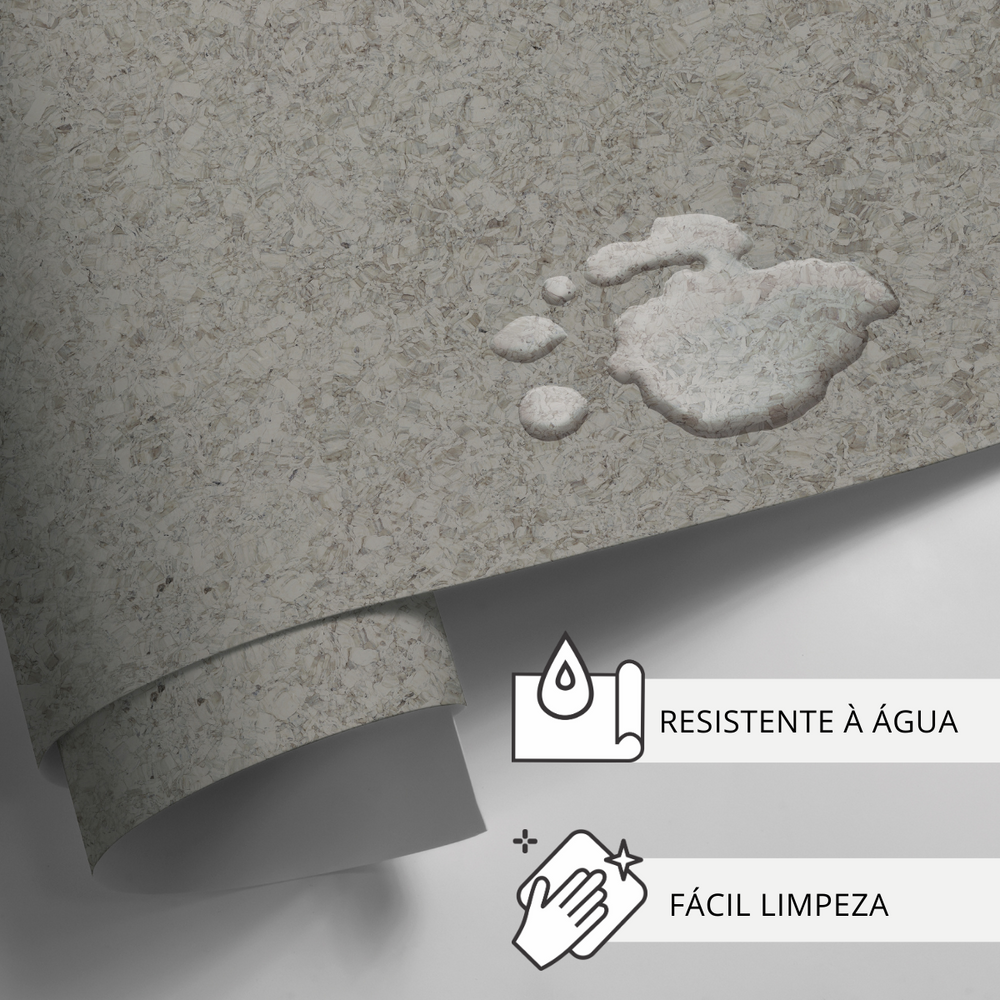 Papel de Parede Adesivo Efeito Textura Granito Cinza