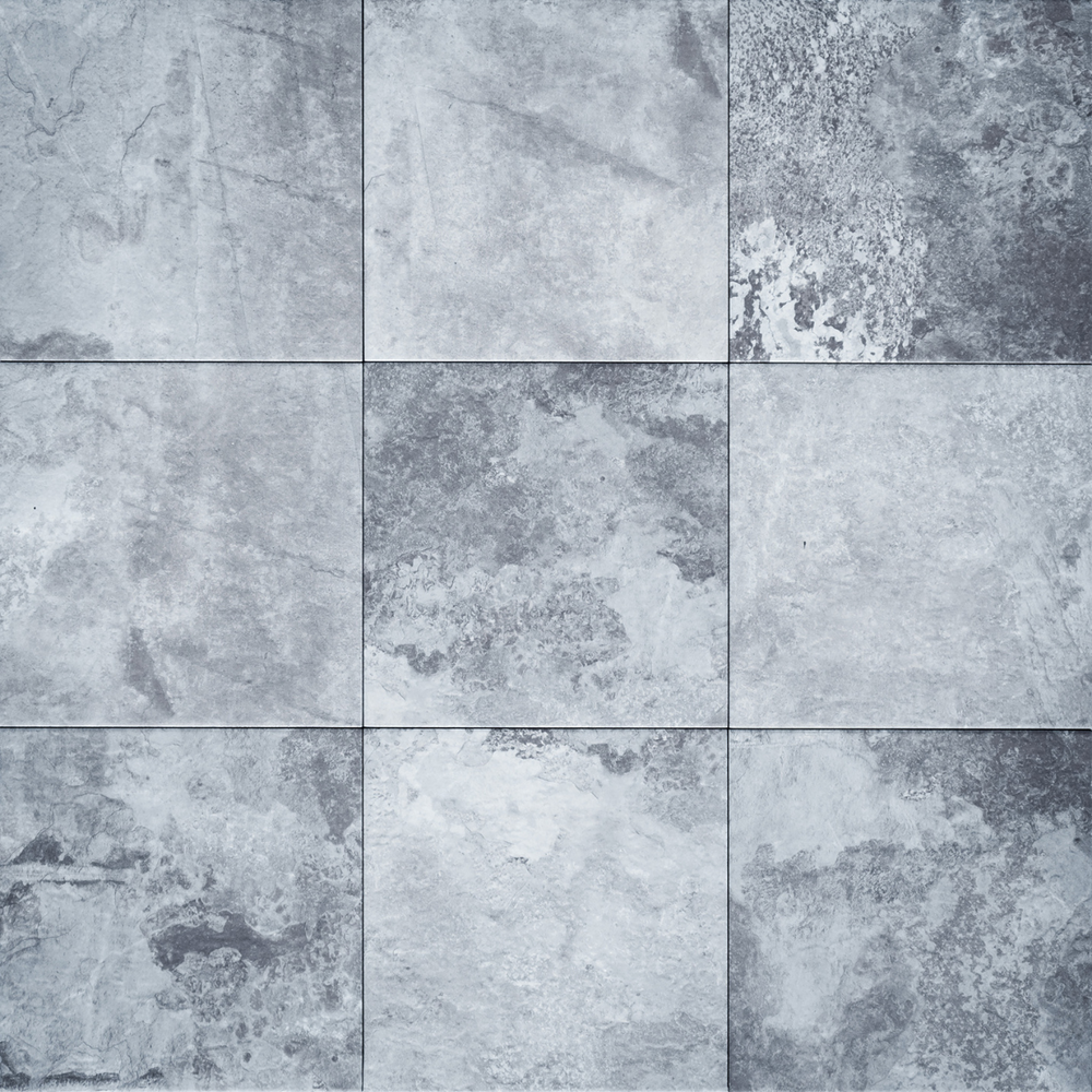 Papel de Parede Azulejo Cinza