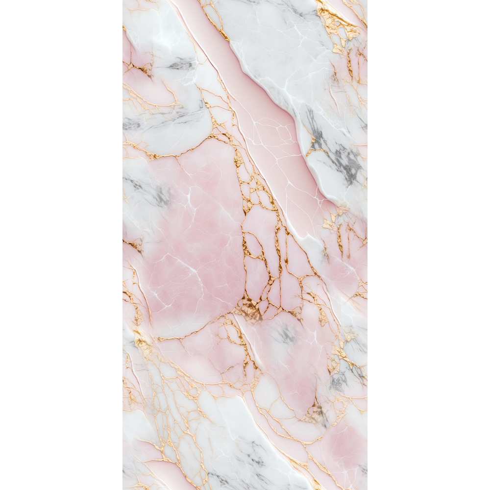 Papel de Parede Adesivo Mármore Rosa e Branco
