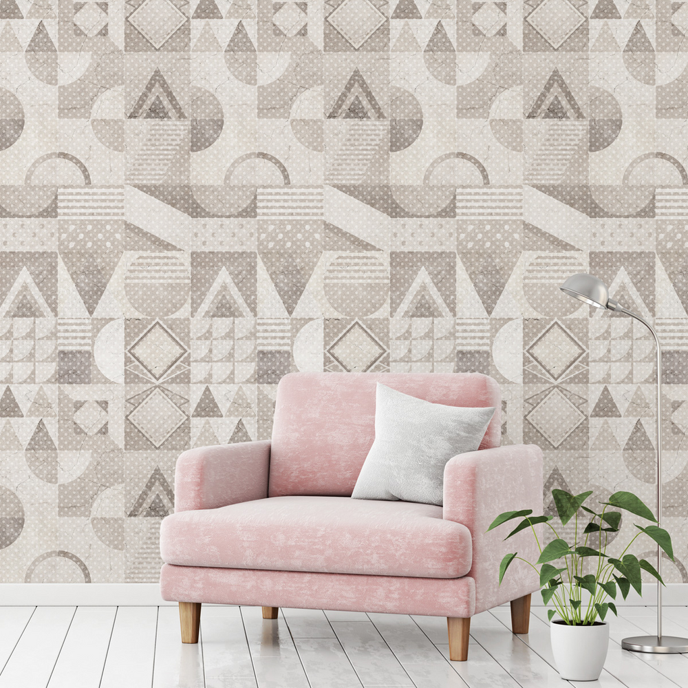 Papel de Parede Azulejo Português Geométrico