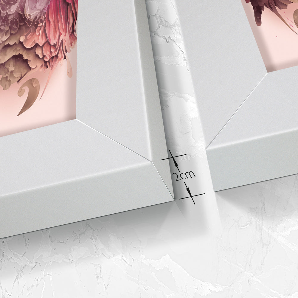 Composição De Quadros Borboleta Tons de Rosa 50%OFF