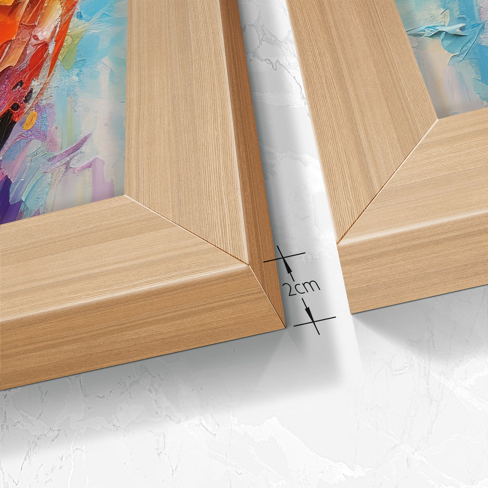 Composição de Quadros Borboleta Colorida Abstrata