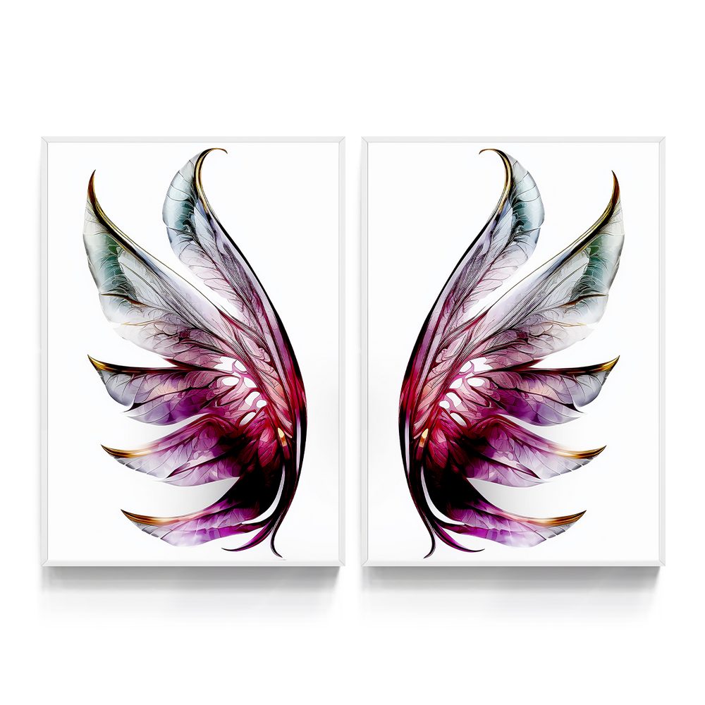 Composição De Quadros Borboleta Mordena Asas Roxo - 60OFF