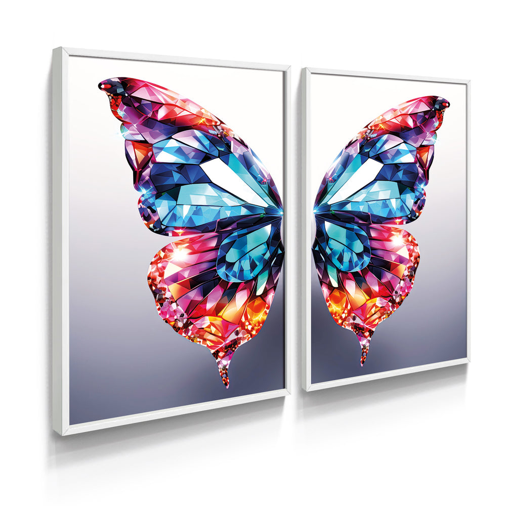 Composição De Quadros Borboleta Cristais Coloridos - 60OFF