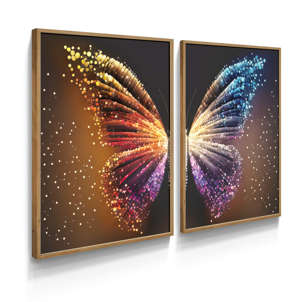 Composição De Quadros Borboleta MultiColor