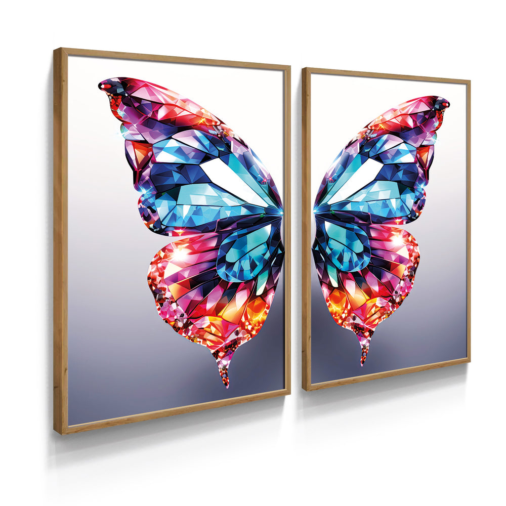 Composição De Quadros Borboleta Cristais Coloridos - 60OFF