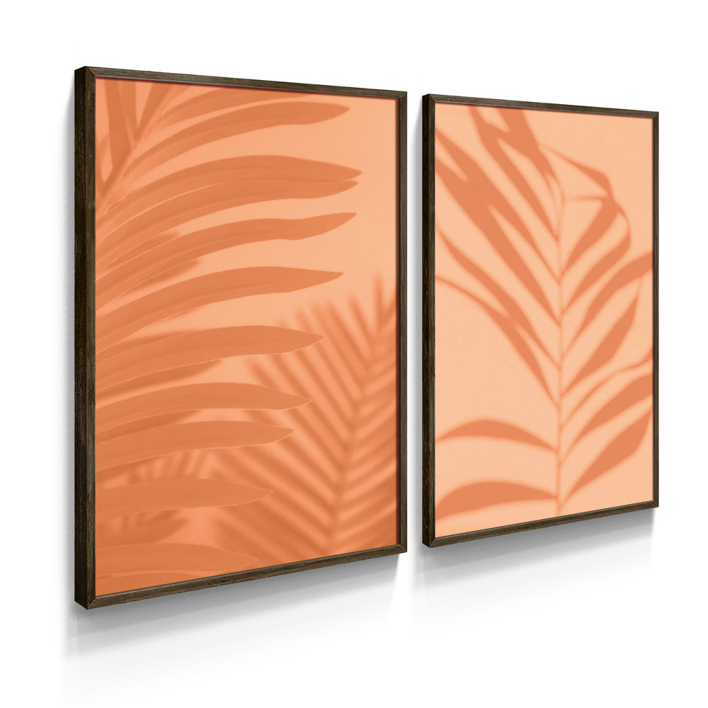 Composição de Quadros Botânico Folhas Pantone Moderno