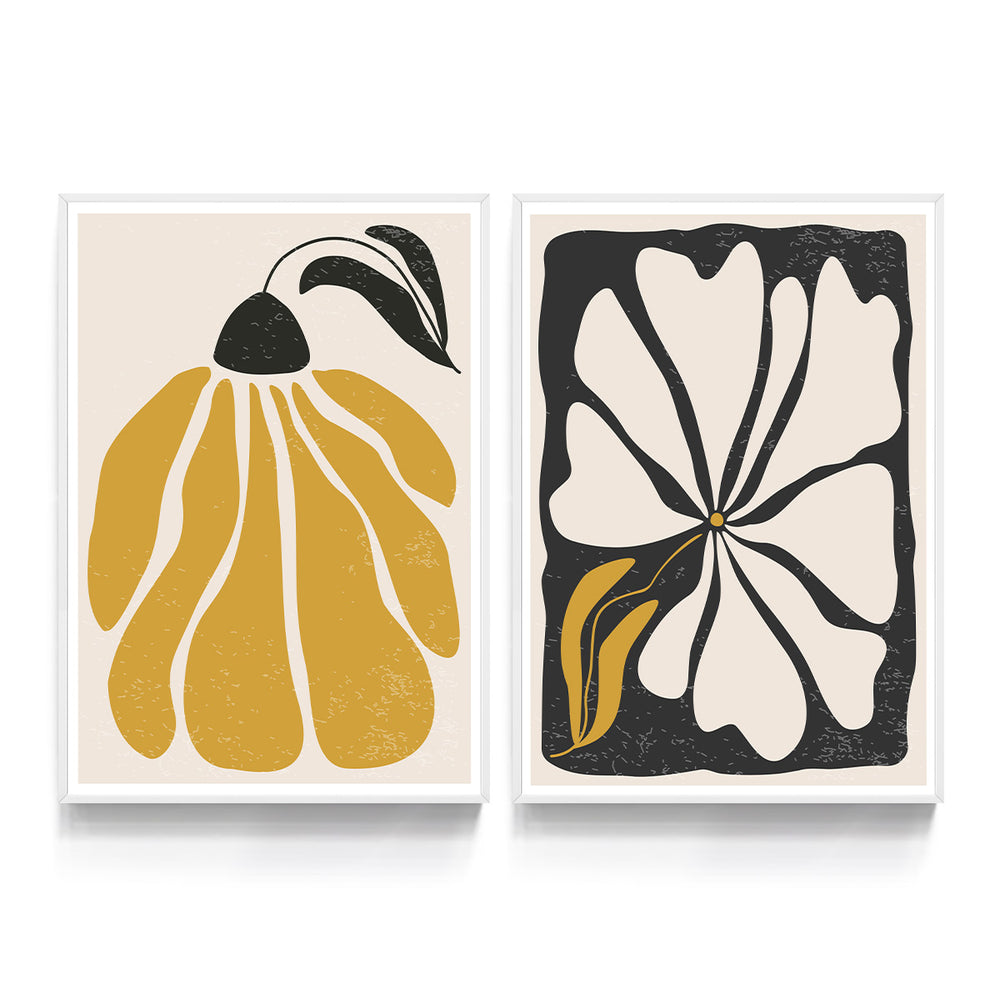 Composição de Flores Terracota Abstrato