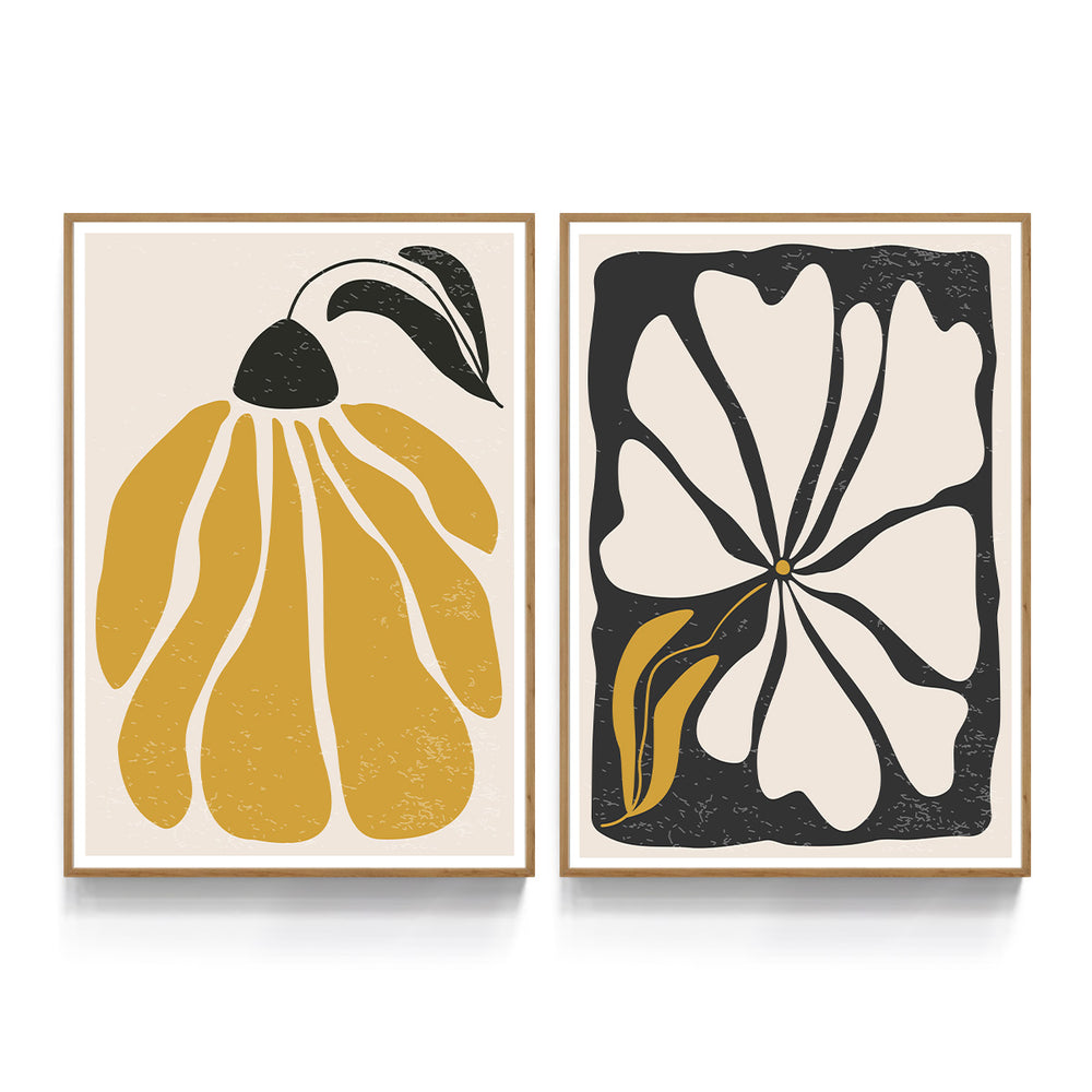 Composição de Flores Terracota Abstrato