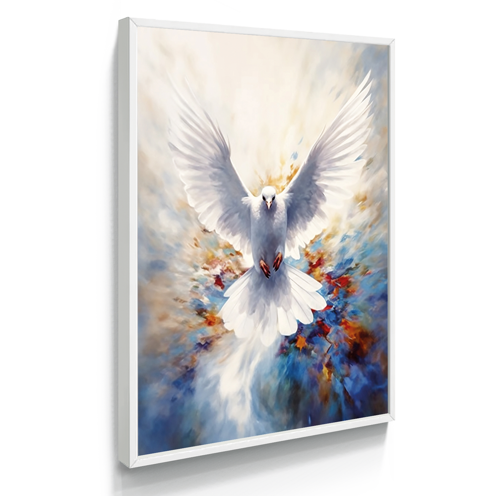 Quadro Individual Religioso Espiríto Santo Aquarela
