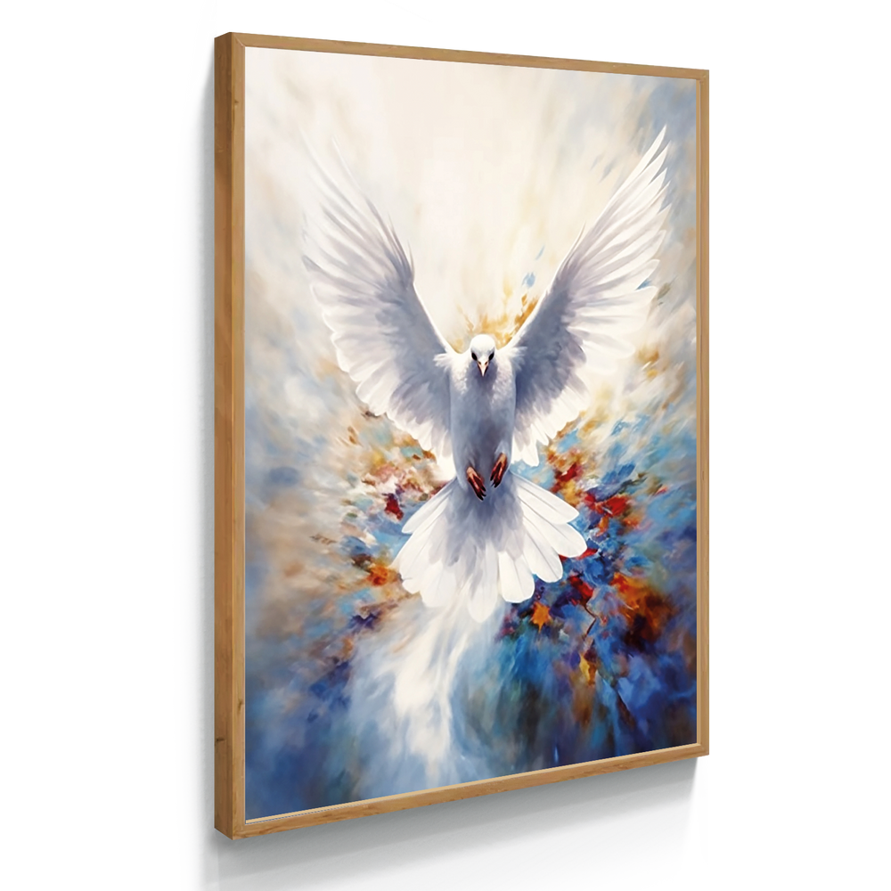 Quadro Individual Religioso Espiríto Santo Aquarela