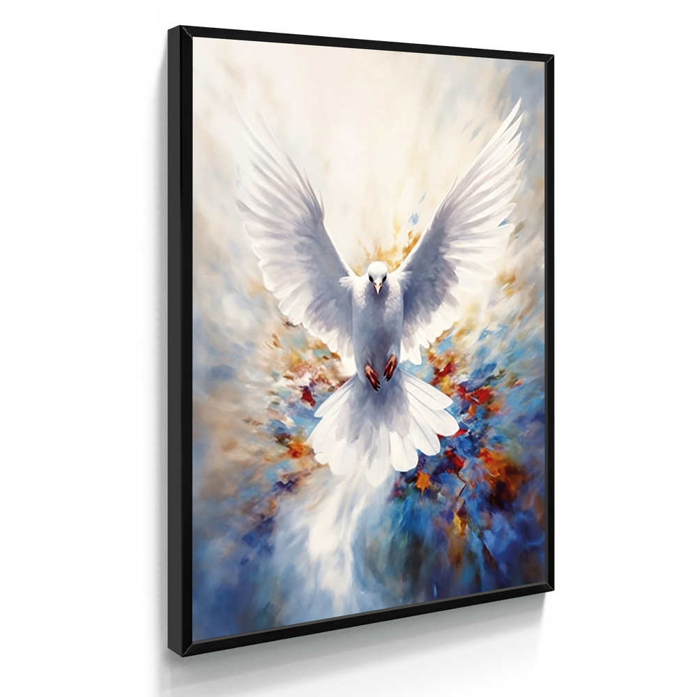 Quadro Individual Religioso Espiríto Santo Aquarela