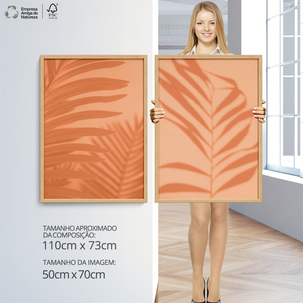 Composição de Quadros Botânico Folhas Pantone Moderno