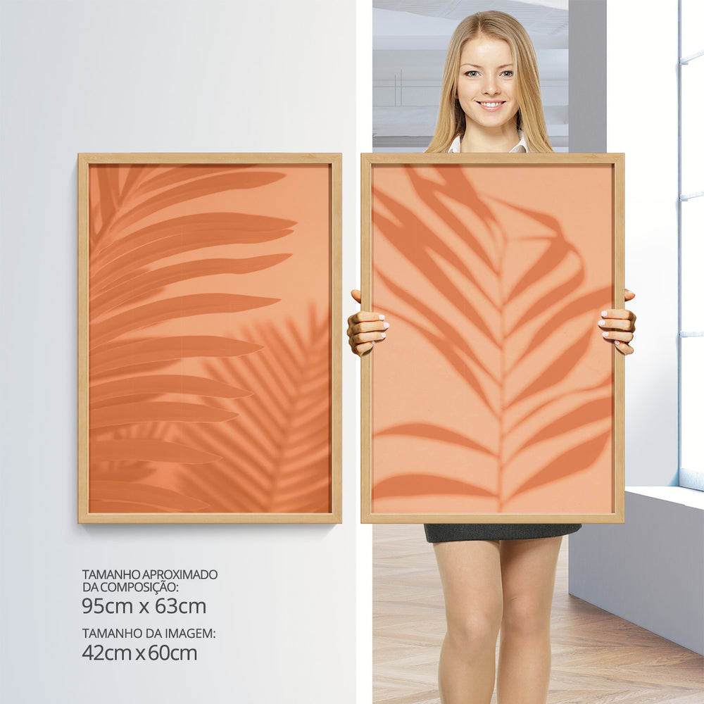 Composição de Quadros Botânico Folhas Pantone Moderno