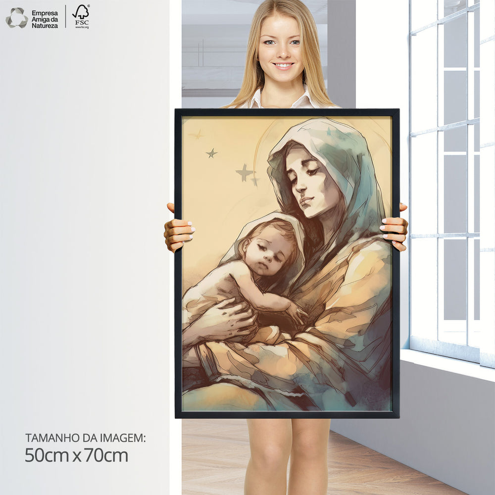 Quadro Individual Relioso O Colo De Santa Maria