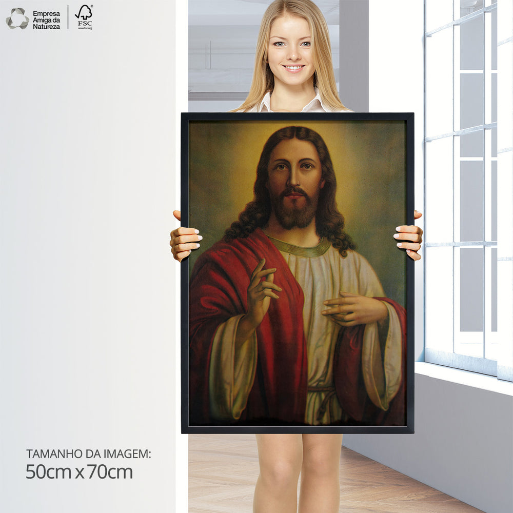 Quadro Individual Relioso Retrato Jesus Cristo