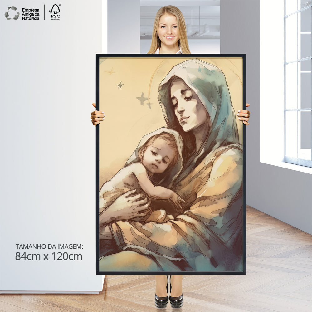 Quadro Individual Relioso O Colo De Santa Maria