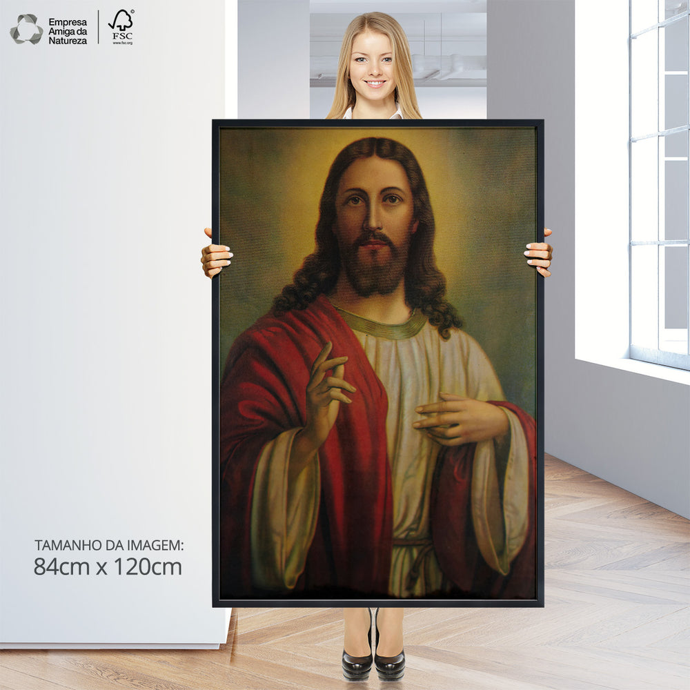 Quadro Individual Relioso Retrato Jesus Cristo