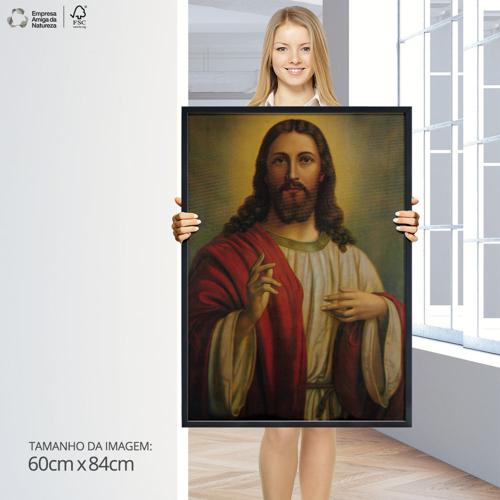Quadro Individual Relioso Retrato Jesus Cristo